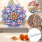 Mandala Flower Diamond Art Hanging Kit for Adults – DIY 5D Crystal Window Pendant – Acrylic Diamond Art Ornament for Home, Garden, Front Door, Wall Décor, 7.8×7.8 Inch
